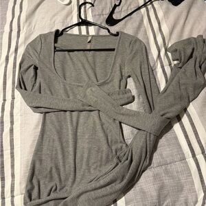 SKIMS Gray Long Sleeve Women's Top